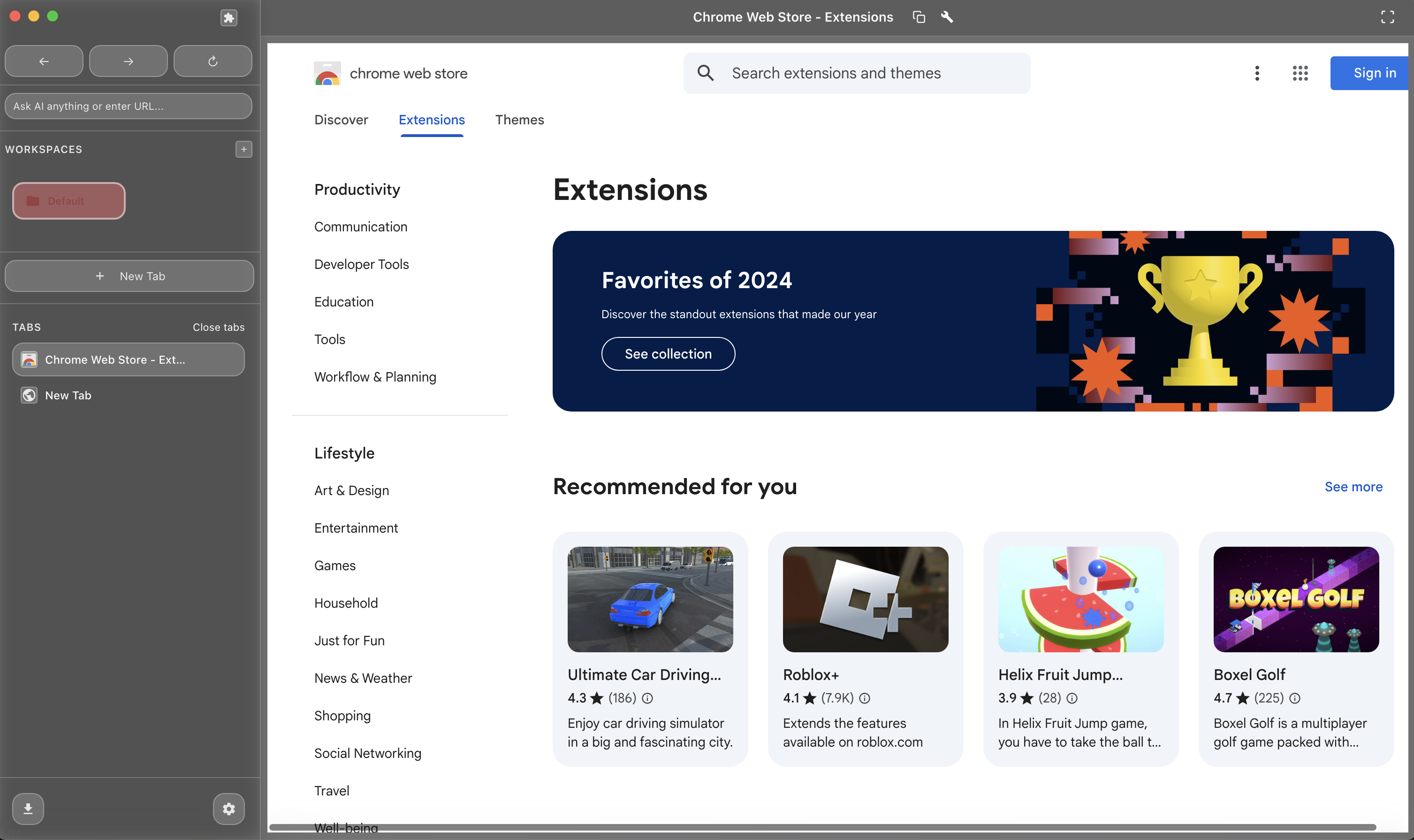 Chrome Web Store extension page